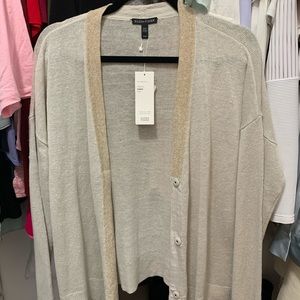 Eileen Fisher organic linen cute cardi